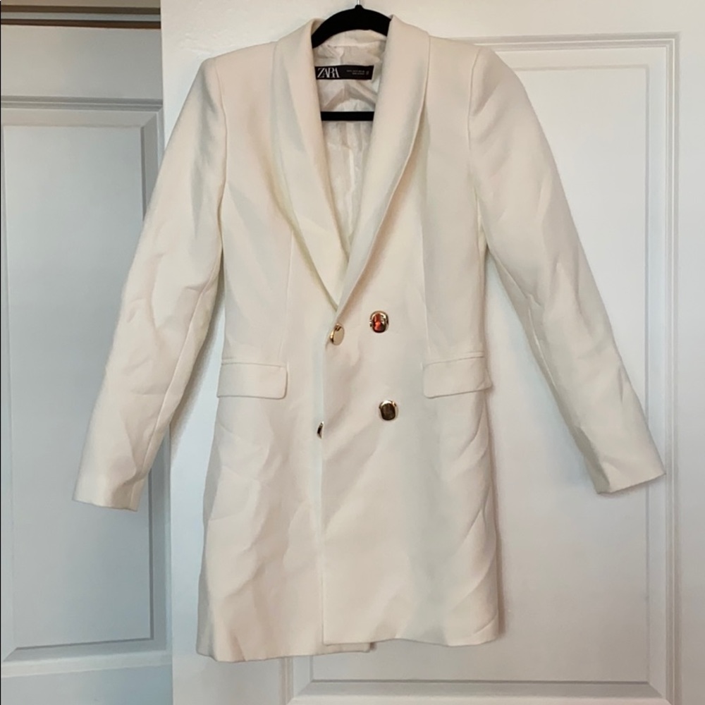Zara white blazer